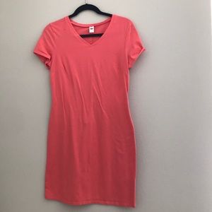 Coral Shirt Dress